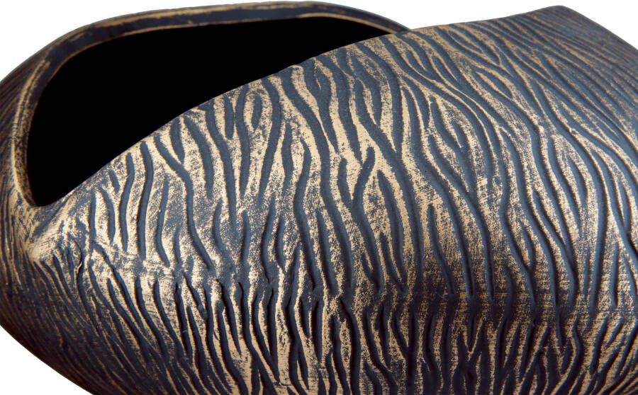 GILDE Decoratieve schaal Keramik Deko-Schale Pflanzschale Tigre (1 stuk)