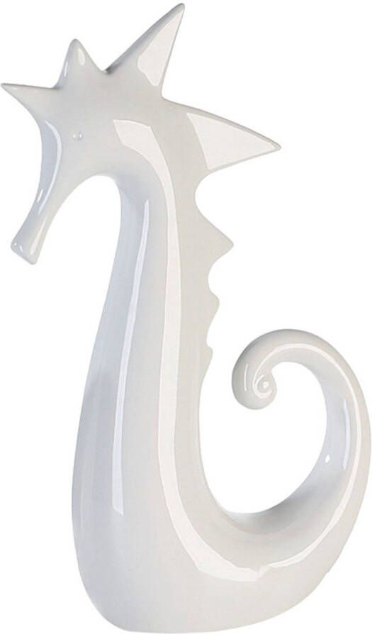 GILDE Dierfiguur Zeepaardje glanzend wit (1 stuk)