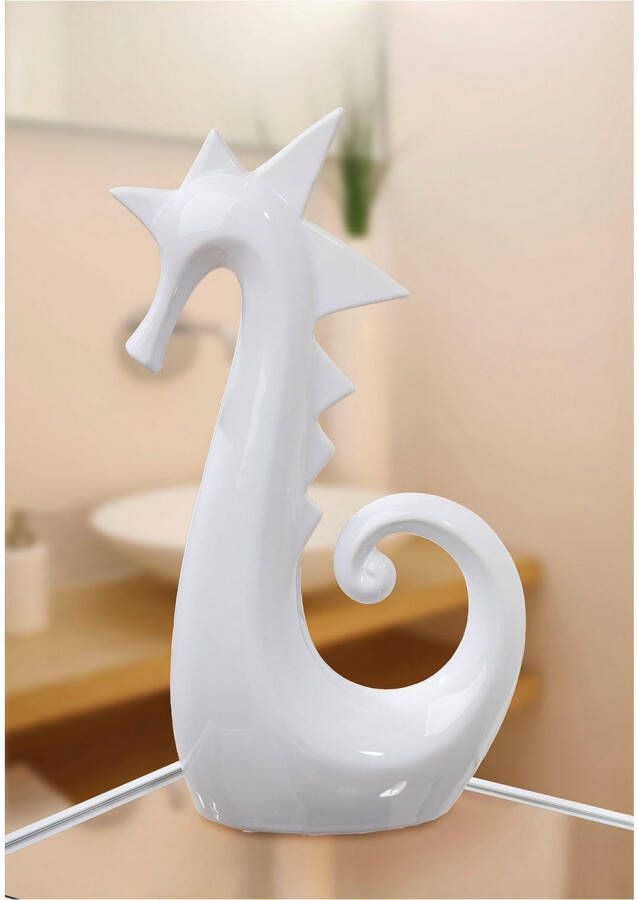 GILDE Dierfiguur Zeepaardje glanzend wit (1 stuk)