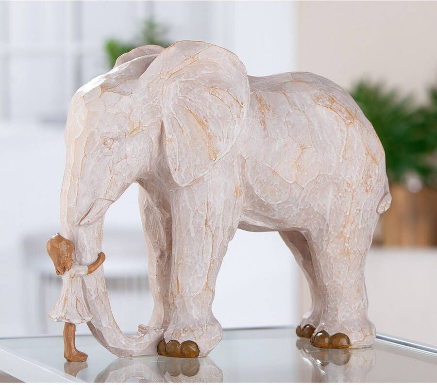 GILDE Dierfiguur Olifant Dierenvriend natuurlijk kleur (1 stuk)