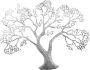 GILDE Sierobject voor aan de wand Wandreliëf boom zilver Wanddecoratie van metaal decoratief in eetkamer & woonkamer (1 stuk) - Thumbnail 2