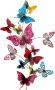 GILDE Sierobject voor aan de wand Wandrelief Butterflies (1 stuk) - Thumbnail 2