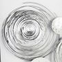 GILDE Sierobject voor aan de wand Wandreliëf Circles wit zilver van metaal decoratief in eetkamer & woonkamer (1 stuk) - Thumbnail 2