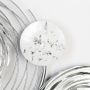 GILDE Sierobject voor aan de wand Wandreliëf Circles wit zilver van metaal decoratief in eetkamer & woonkamer (1 stuk) - Thumbnail 3
