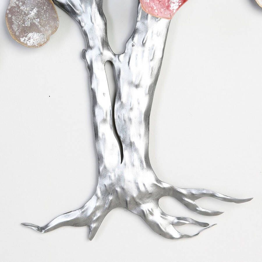 GILDE Sierobject voor aan de wand Wandreliëf Love Tree roodtinten zilver (1 stuk)