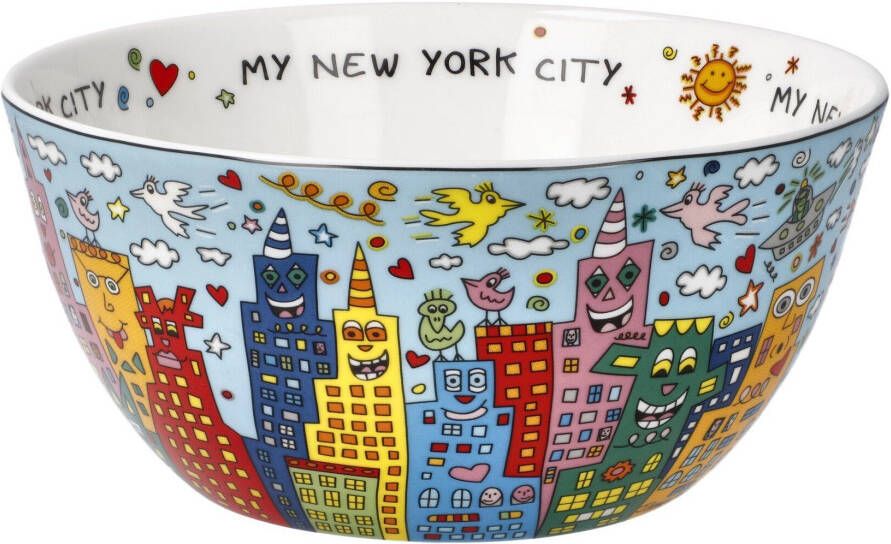 Goebel Decoratieve schaal Rizzi Pop Art fijn bone china James Rizzi Mijn New York City Dag