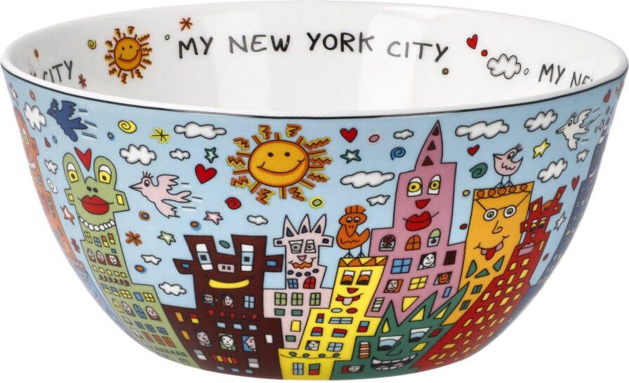 Goebel Decoratieve schaal Rizzi Pop Art fijn bone china James Rizzi Mijn New York City Dag