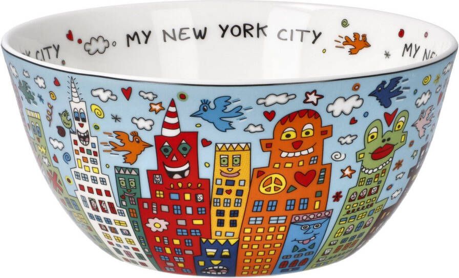 Goebel Decoratieve schaal Rizzi Pop Art fijn bone china James Rizzi Mijn New York City Dag