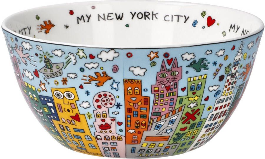 Goebel Decoratieve schaal Rizzi Pop Art fijn bone china James Rizzi Mijn New York City Dag