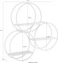 Guido Maria Kretschmer Home&Living Decoratief wandrek Acogedor Decoratief rek wanddecoratie van metaal bestaand uit drie ronde elementen (1 stuk) - Thumbnail 6