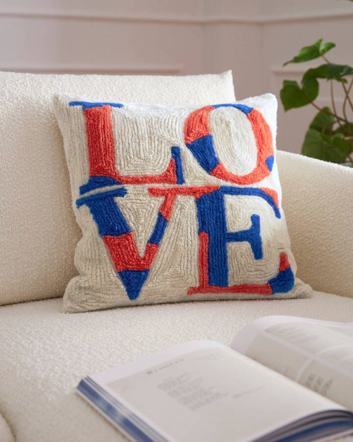 Guido Maria Kretschmer Home&Living Sierkussen Love 2 stuks kussenhoezen 50 x 50 cm zonder vulling getuft