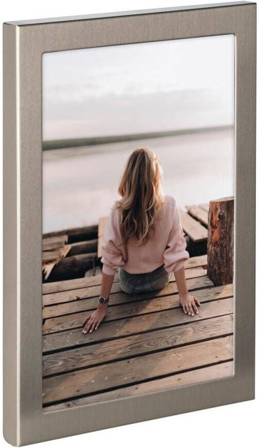 Hama Fotolijstje Fotolijst 13 x 18 cm voor 1 foto om op te hangen en te plaatsen zilverkleur (1 stuk)