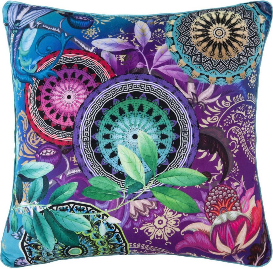 hip Sierkussen Axelle Met vulling 1 stuk Bies 30x60 Omkeerbaar Zacht Mandala Paars (1 stuk)