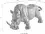 HOFMANN LIVING AND MORE Dierfiguur Neushoorn - Thumbnail 5