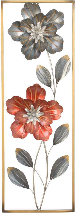 HOFMANN LIVING AND MORE Sierobject voor aan de wand Wanddecoratie van metaal motief bloemen