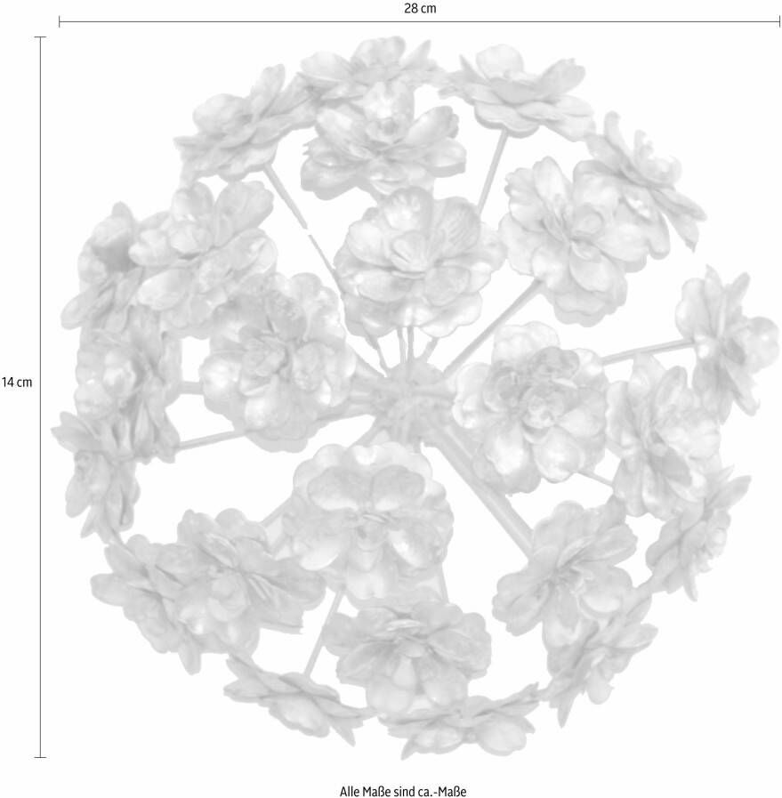 HOFMANN LIVING AND MORE Sierobject voor aan de wand Wanddecoratie van metaal rond motief bloemen