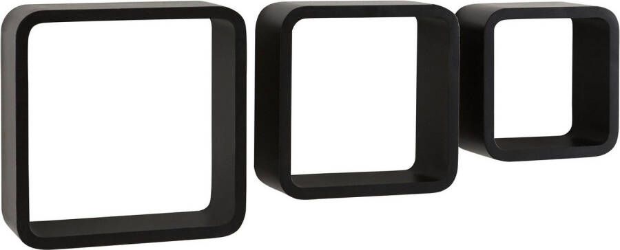 Home affaire Decoratief wandrek Decoratief rek wanddecoratie retro (set 3-delig)