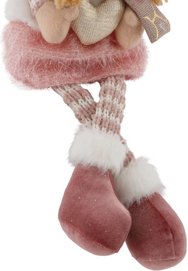 Home affaire Engelfiguur Kerst versiering Decoratief figuur voor op een rand met sjaal en muts