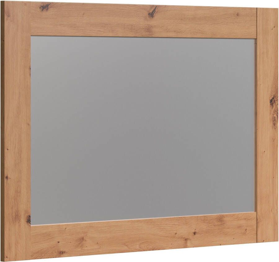 Home affaire Garderobespiegel Ambres Rechthoekige wandspiegel lijst met houtloo b x h ca.: 116 x 76 cm (1 stuk)