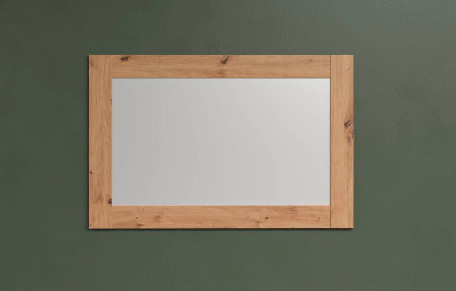 Home affaire Garderobespiegel Ambres Rechthoekige wandspiegel lijst met houtloo b x h ca.: 116 x 76 cm (1 stuk)