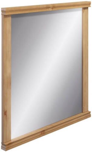 Home affaire Garderobespiegel Gotland spiegel wandspiegel Frame van massief grenen FSC -gecertificeerd 80x84 cm