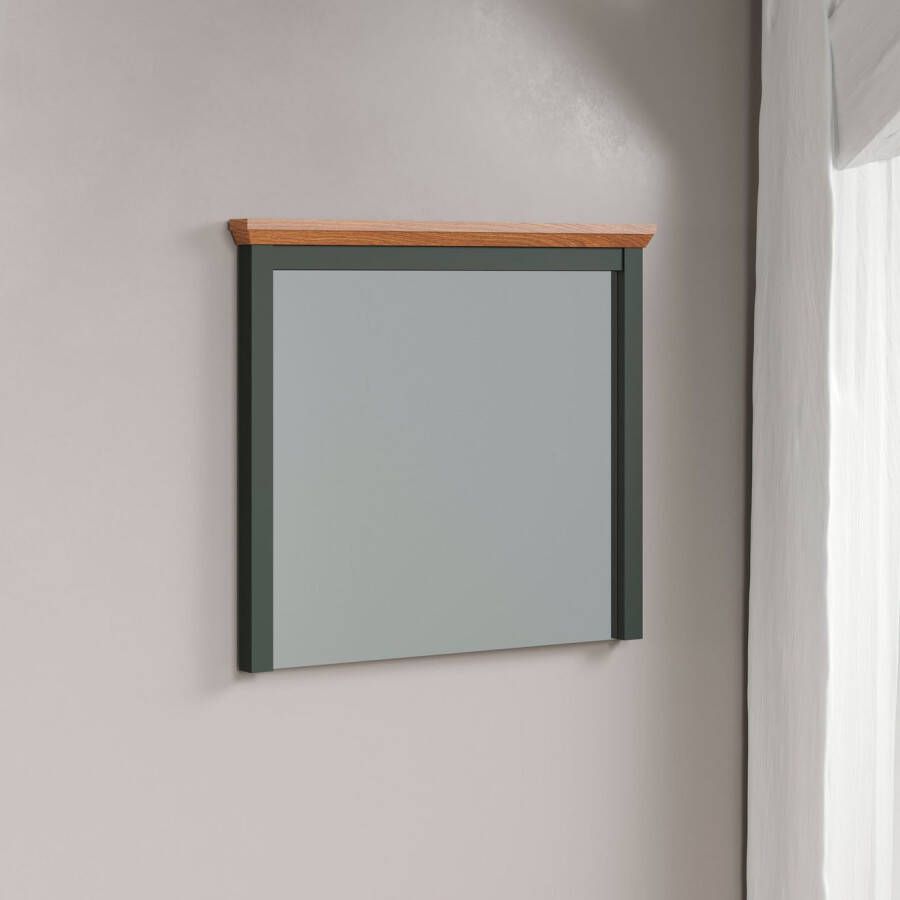 Home affaire Garderobespiegel Vienna Vierkant B H ca.: 77 68 cm matte wandspiegel met frame landhuisstijl (1 stuk)