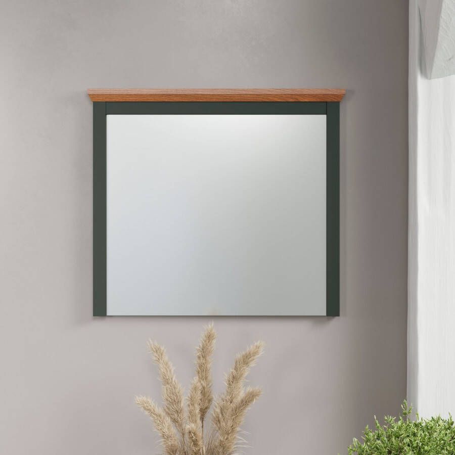 Home affaire Garderobespiegel Vienna Vierkant B H ca.: 77 68 cm matte wandspiegel met frame landhuisstijl (1 stuk)