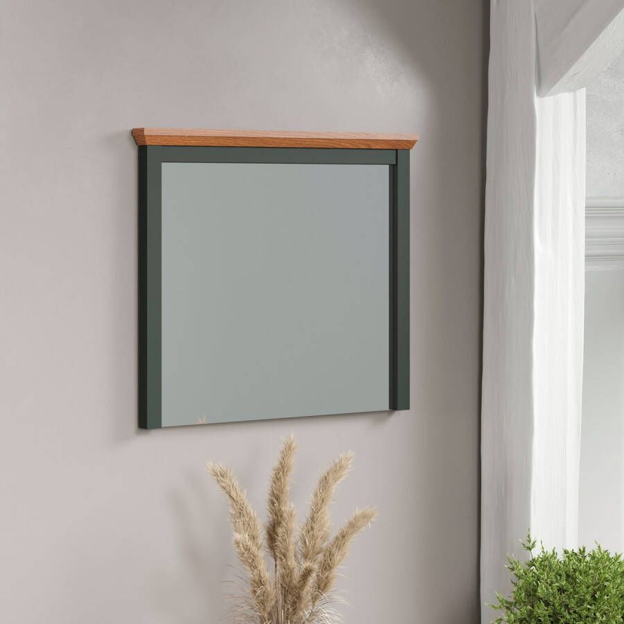 Home affaire Garderobespiegel Vienna Vierkant B H ca.: 77 68 cm matte wandspiegel met frame landhuisstijl (1 stuk)