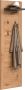 Home affaire Kapstokpaneel Ambres Mat lichtbruine echt-hout-look ca. 62 cm breed hoedenplank melamine - Thumbnail 3