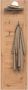 Home affaire Kapstokpaneel Ambres Mat lichtbruine echt-hout-look ca. 62 cm breed hoedenplank melamine - Thumbnail 4