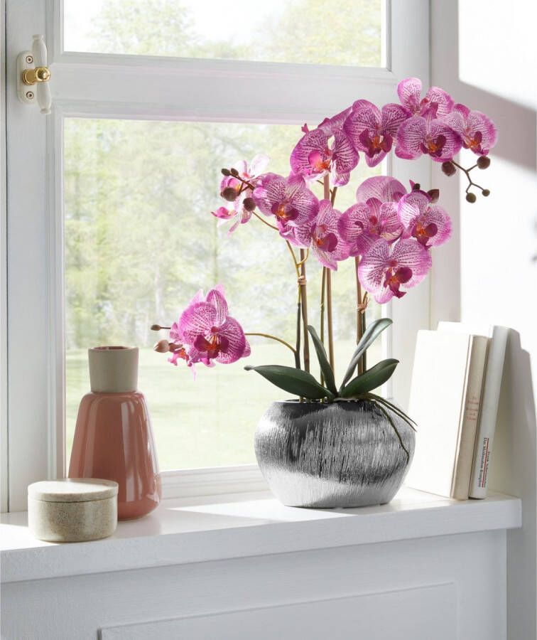 Home affaire Kunstplant Orchidee Kunstorchidee in een pot (1 stuk)