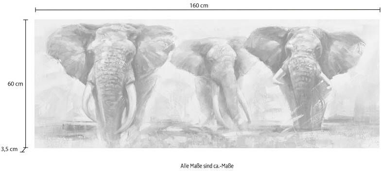 Home affaire Olieverfschilderij Elephant