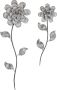 Home affaire Sierobject voor aan de wand Bloemen Wanddecoratie van metaal - Thumbnail 2