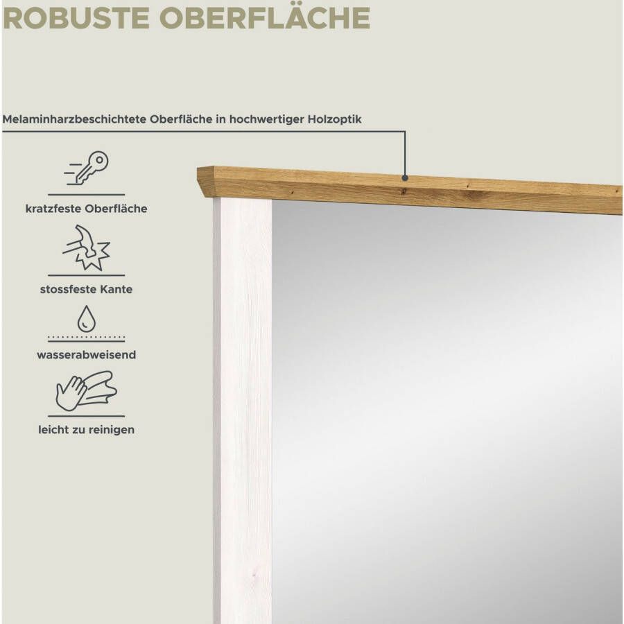 Home affaire Spiegel COSENZA TOPSELLER! Breite 82 cm 2-farbig in Landhausoptik Garderobespiegel wandspiegel gangspiegel halspiegel