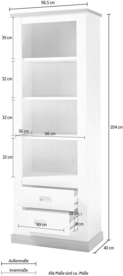 Home affaire Wandplank Orlando Hoogte ca. 204 cm