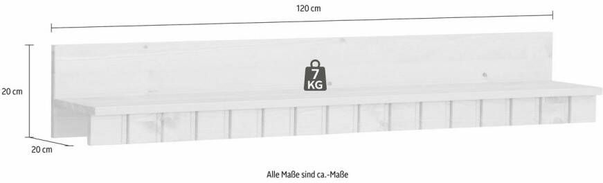 Home affaire Wandplank Trinidad Breedte 120 cm