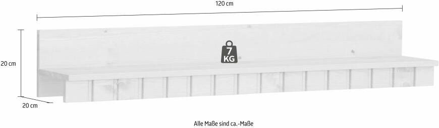 Home affaire Wandplank Trinidad Breedte 120 cm