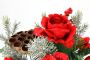 I.GE.A. Boeket kunstbloemen Boeket rozen hortensia's Dennetakken lotus kerstdecoratie kerstbloem boeketten decoratieve bloemen (1 stuk) - Thumbnail 2