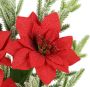 I.GE.A. Boeket kunstbloemen Boeket poinsettia dennentakken set van 2 kerstdecoratie kerstbloem boeketten decoratieve bloemen kerstster (2 stuks) - Thumbnail 2