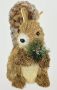 I.GE.A. Decoratief figuur Eekhoorntje Van riet dierfiguur standbeeld herfstdecoratie winterdecoratie kerstdecoratie (1 stuk) - Thumbnail 2