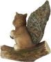 I.GE.A. Decoratief figuur Eekhoorn op boomstam Dierfiguur tuin decoratie herfstdecoratie winterdecoratie standbeeld dierfiguur sculptuur (1 stuk) - Thumbnail 2