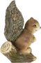 I.GE.A. Decoratief figuur Eekhoorn op boomstam Dierfiguur tuin decoratie herfstdecoratie winterdecoratie standbeeld dierfiguur sculptuur (1 stuk) - Thumbnail 3
