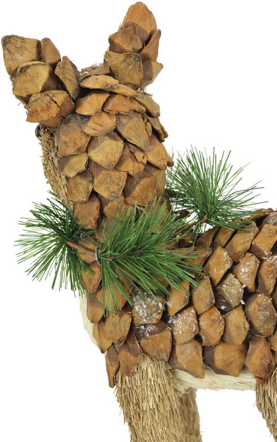 I.GE.A. Decoratief figuur Ree van raffia Decoratie cadeau decoratief decoratieobject ornament dierfiguur decoratiedier (1 stuk)