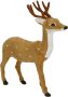 I.GE.A. Decoratief figuur Dierfiguur ree van kunstbont Bosdier standbeeld ornament knuffeldier kerstdecoratie winterdecoratie pluche dier (1 stuk) - Thumbnail 2