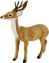 I.GE.A. Decoratief figuur Dierfiguur ree van kunstbont Bosdier standbeeld ornament knuffeldier kerstdecoratie winterdecoratie pluche dier (1 stuk) - Thumbnail 3