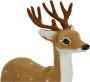 I.GE.A. Decoratief figuur Dierfiguur ree van kunstbont Bosdier standbeeld ornament knuffeldier kerstdecoratie winterdecoratie pluche dier (1 stuk) - Thumbnail 4