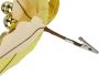 I.GE.A. Decoratieve hanger Poinsettia op clip 2-delige set 28cm kunst kerstster gouden kerstbloem (2 stuks) - Thumbnail 3