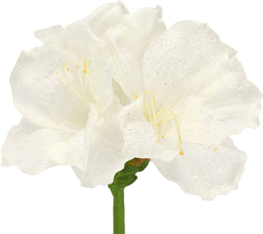 I.GE.A. Kunstbloem Amaryllis 2-delige set 60cm bloemen tak decorat tak kerstdecoratie kerstbloem decor (2 stuks)