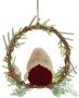 I.GE.A. Kunstkrans Dennengroen krans uil bessen den Gedecoreerde kerstkrans decor kerstdecoratie deurkrans adventskrans (1 stuk) - Thumbnail 2