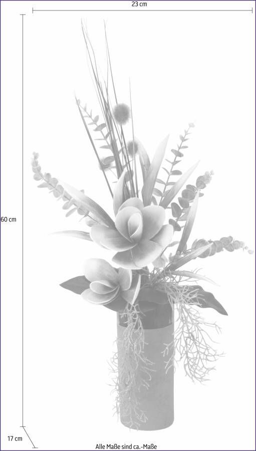 I.GE.A. Kunstplant Arrangement soft-magnolia in vaas (1 stuk)